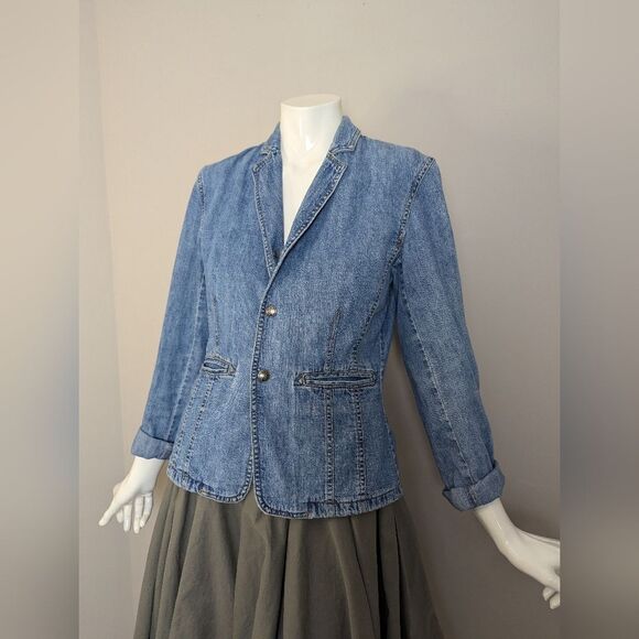 Ralph Lauren 1967 Denim Blazer Jacket Women’s Small Casual Vintage-Inspired S - Picture 4 of 11